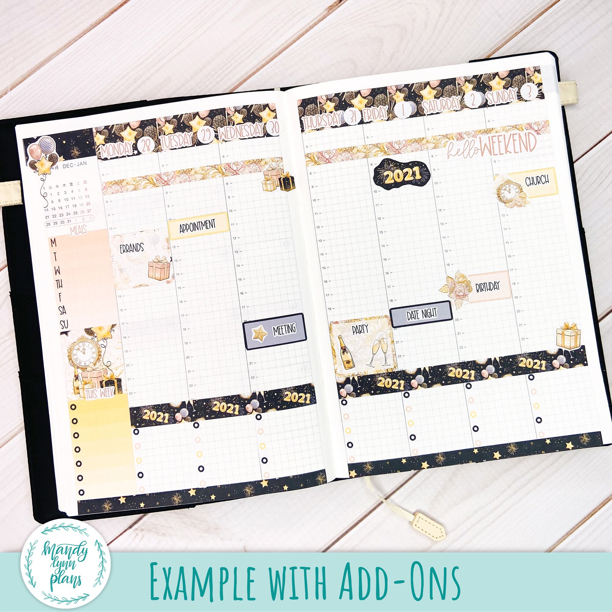 Rosies Tea Hobo Cousin stickers, Magical Tea Shop Planner Sticker Kit,  Weekly Hobonichi Stickers, Weekly Sticker kit, Magic Stickers