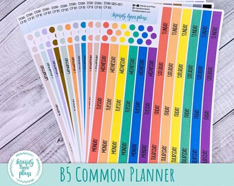 Zondag of maandag Start B5 Gemeenschappelijke planner Maandelijkse dag Coverstrips