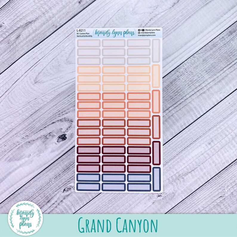 N1 Common Planner || Skinny Labels - Etsy