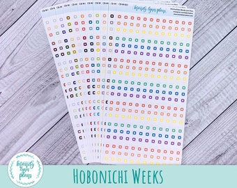 Hobonichi Weeks || Checkboxes || 84 Removable Matte Stickers