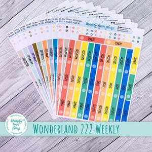 Updated 2025 Wonderland 222 Weekly Day Date Cover Strips