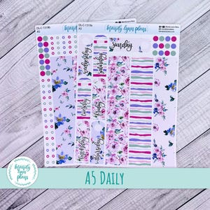 A5 tägliches Kit || Aquarell Blüten || DL-C-1319