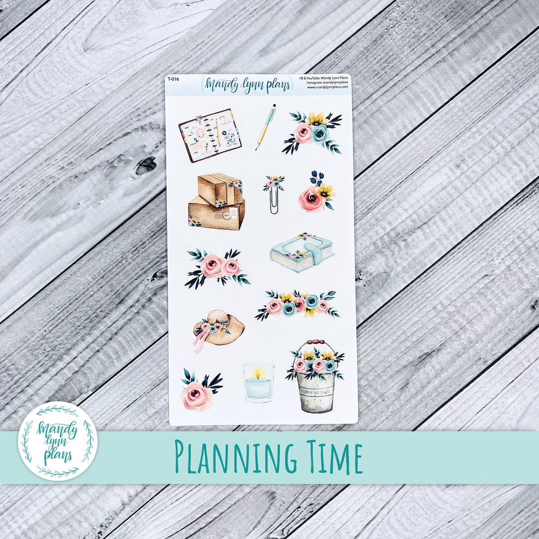 Floral Planner Stickers: Doodle Deco Removable Stickers - Etsy