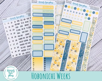 Hobonichi Weeks Weekly Sticker Kit || Honeycomb || Removable Matte Stickers || WK-W-2155