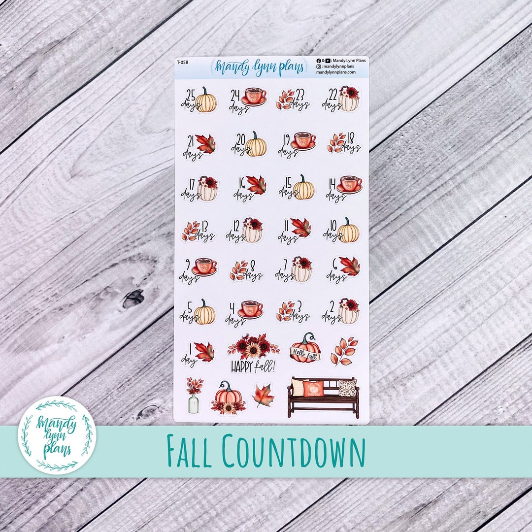 Fall Countdown || T-058 - Etsy