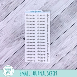 May include: A rectangular sticker sheet featuring multiple rows of the words blood pressure written in a black cursive script. The top of the sheet includes the text J-W-122, mandy lynn plans, and social media information in small blue and black font.