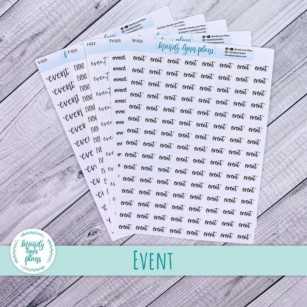 Event Script Planner Stickers - Etsy