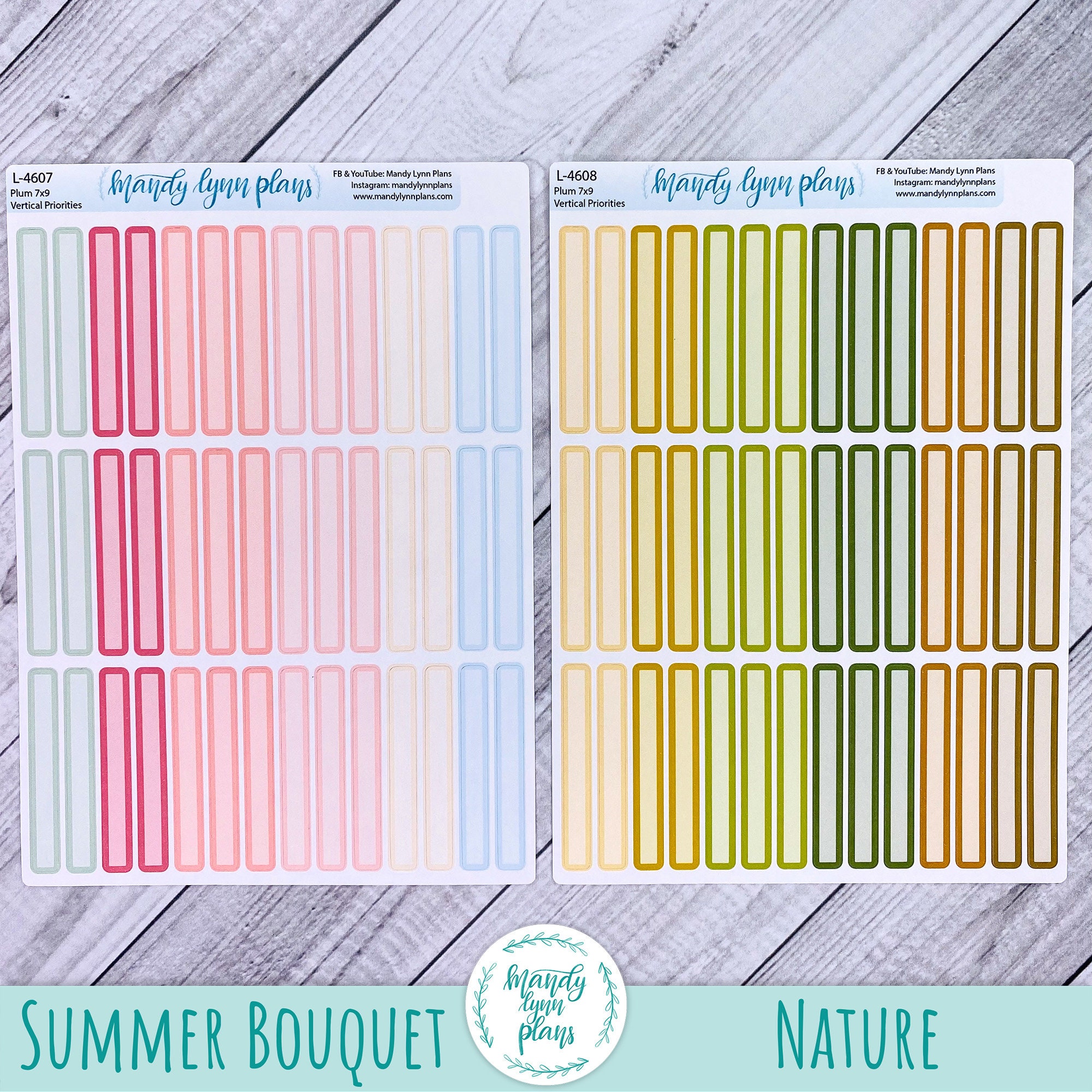 Plum Paper 7x9 Planner Labels: Vertical Priorities, Removable Matte ...