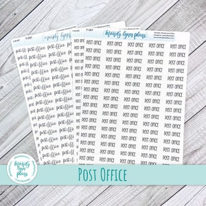 Post Office Script Stickers: Hand Lettered Planner Stickers