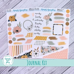 Boho Floral Journal Sticker Kit || Abnehmbare oder transparente matte Sticker || WK-J-208