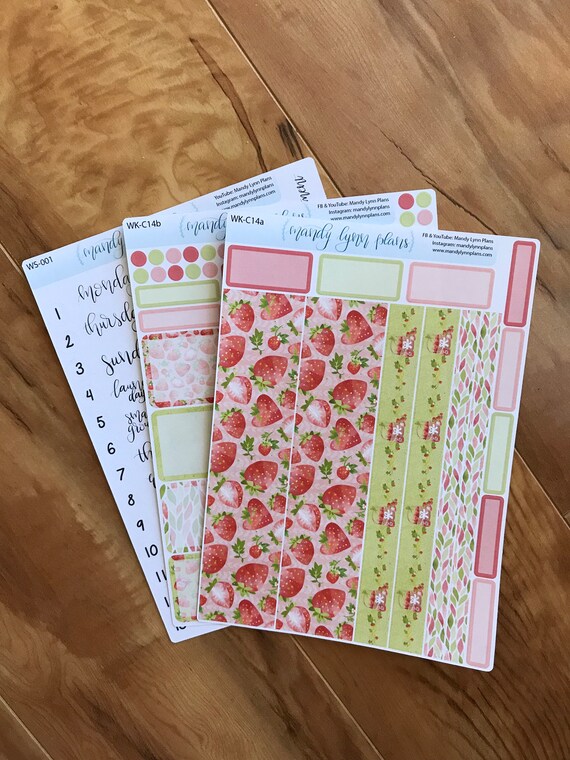 Cruise/'n Up Sticker Kit Strawberries Hobonichi Weeks