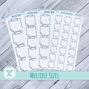 Sticky Note Planner Stickers: Removable White Matte Doodles