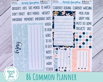 May Monthly Dashboard Notes Page || B6 Common Planner || Wander || Removable Matte Stickers | R-SB6-7215