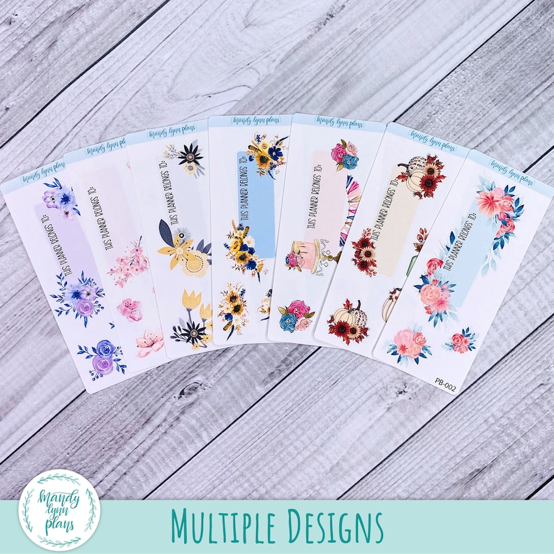 Thisplan Sticker This Planner Belongs To: Sticker Label || Multiple Design Options ...