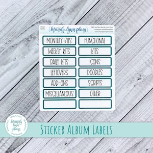 Album Labels || Hobonichi, Wonderland 222 Sticker Storage Solution