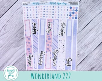 Wonderland 222 Daily Kit for A5, B6, and A6 Planners || First Snow || Removable White Matte Stickers || 195