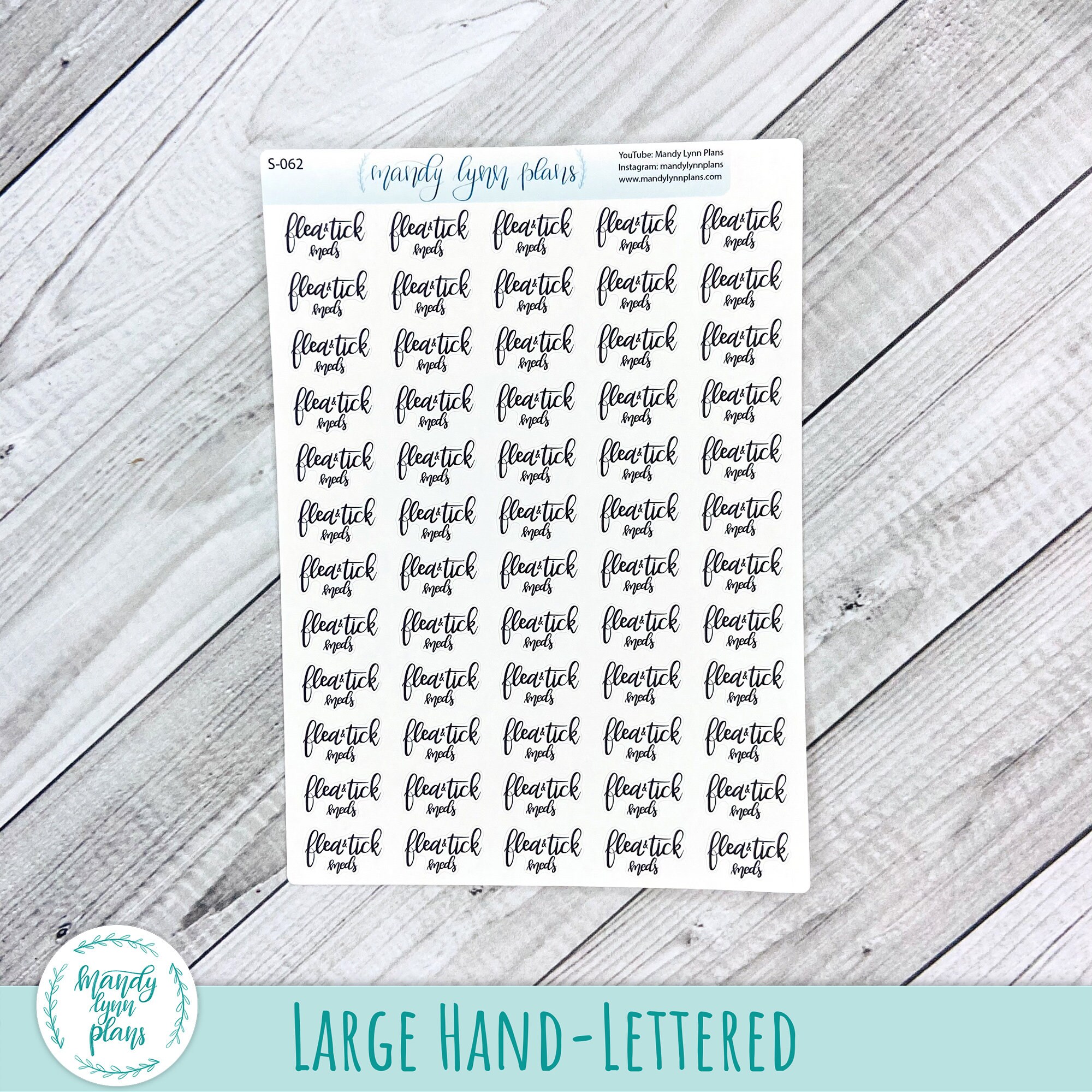 Flea & Tick Meds Script Stickers: Planner Stickers - Etsy