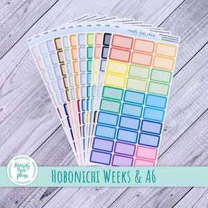 Hobonichi Weeks A6 Planner Stickers: Weekly & Monthly View, Removable Matte