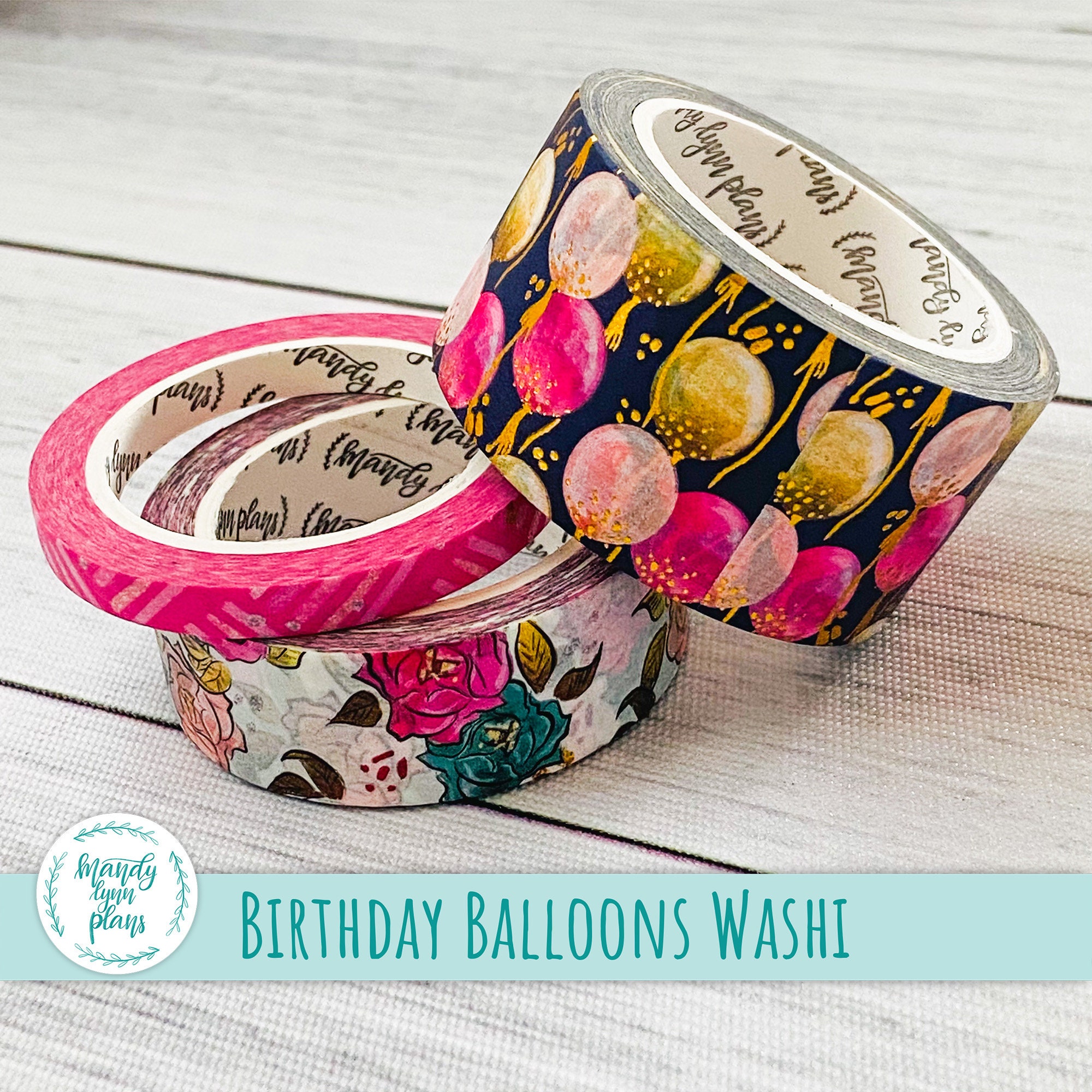 Office Birthday Balloons Washi Tape Office & School Supplies