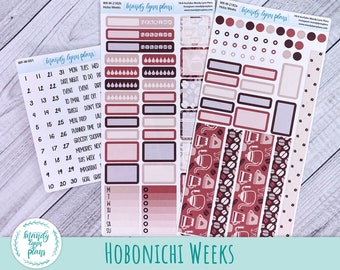 Hobonichi Weeks Weekly Sticker Kit || Coffee Lovers || Removable White Matte Stickers || WK-W-2182