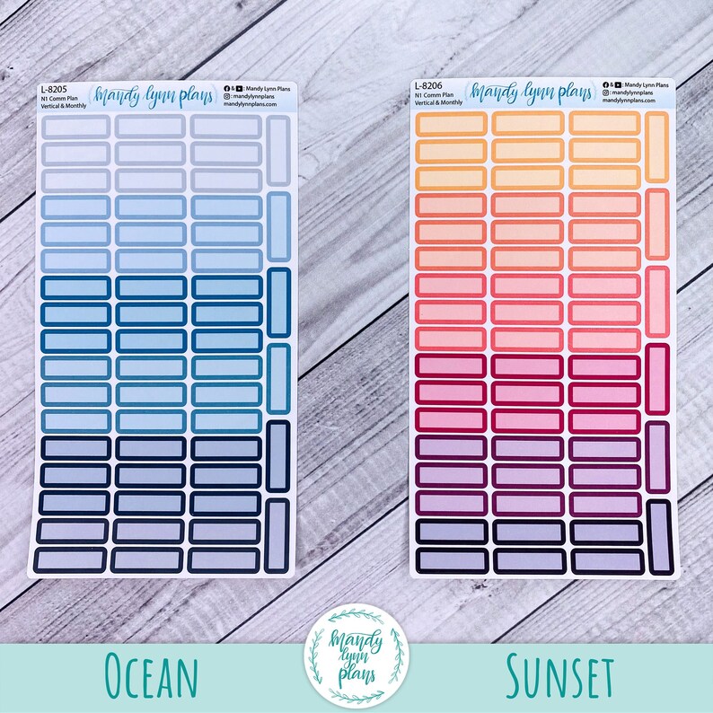 N1 Common Planner || Skinny Labels - Etsy