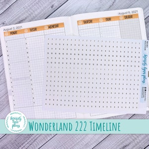 Wonderland 222 Timeline Stickers: A5, B6, A6 Removable Planner Strips