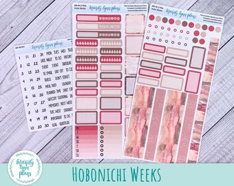 Hobonichi Weeks Weekly Sticker Kit || Abstract Nature || Removable White Matte Stickers || WK-W-2190