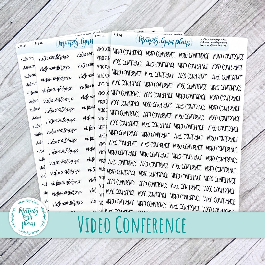 Video Conference Script Stickers: Planner Stickers - Etsy