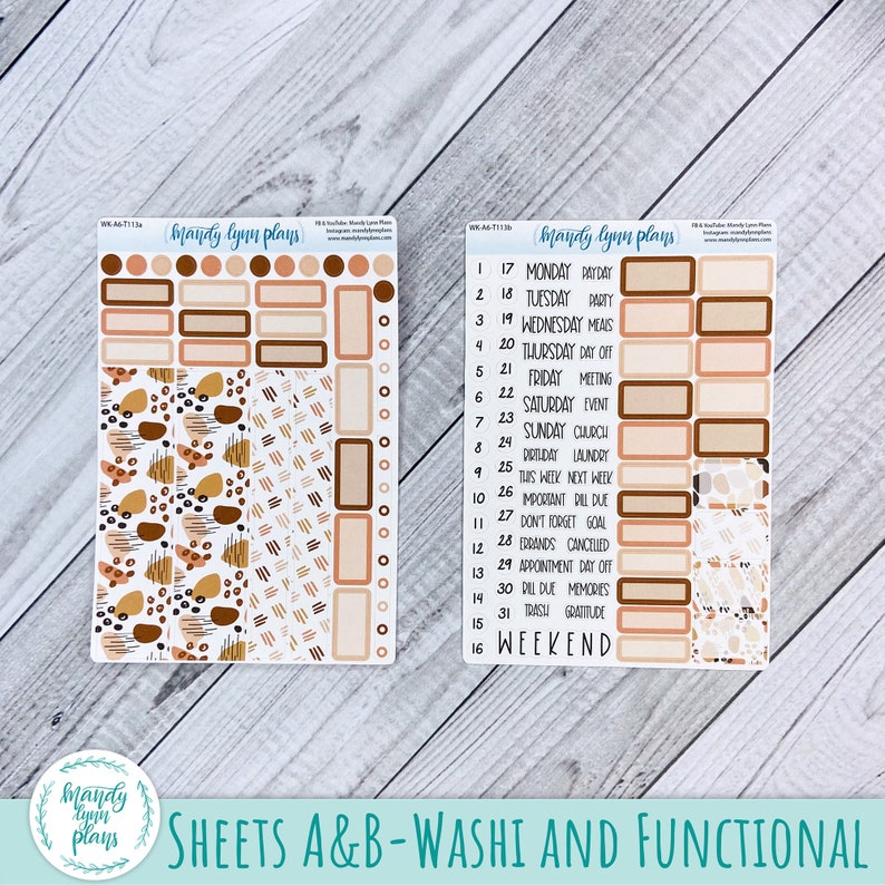 Hobonichi A6 Weekly Calendar Supplement Sticker Kit Etsy