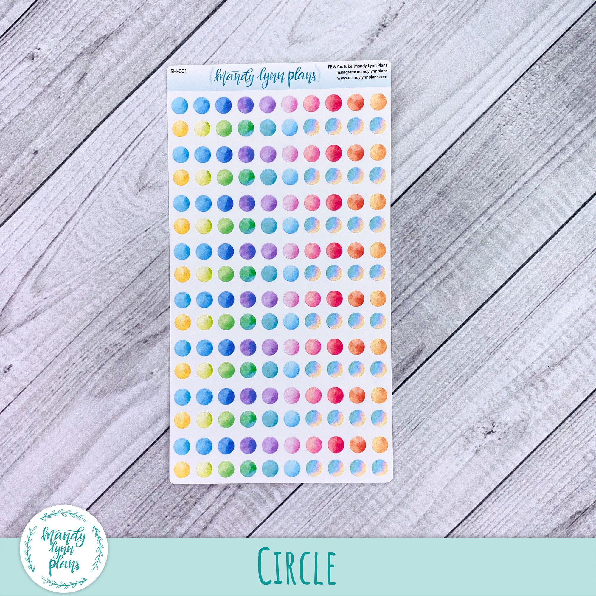 Mixed Color Shape Stickers: Planner Stickers (removable or Clear Matte ...