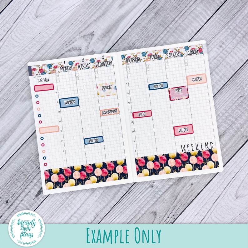 Hobonichi A6 Weekly Calendar Supplement Sticker Kit North Etsy