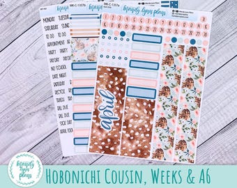 April 2026 or Any Month Monthly Kit || Hobonichi Cousin, Weeks, A6 || Fawn || 357