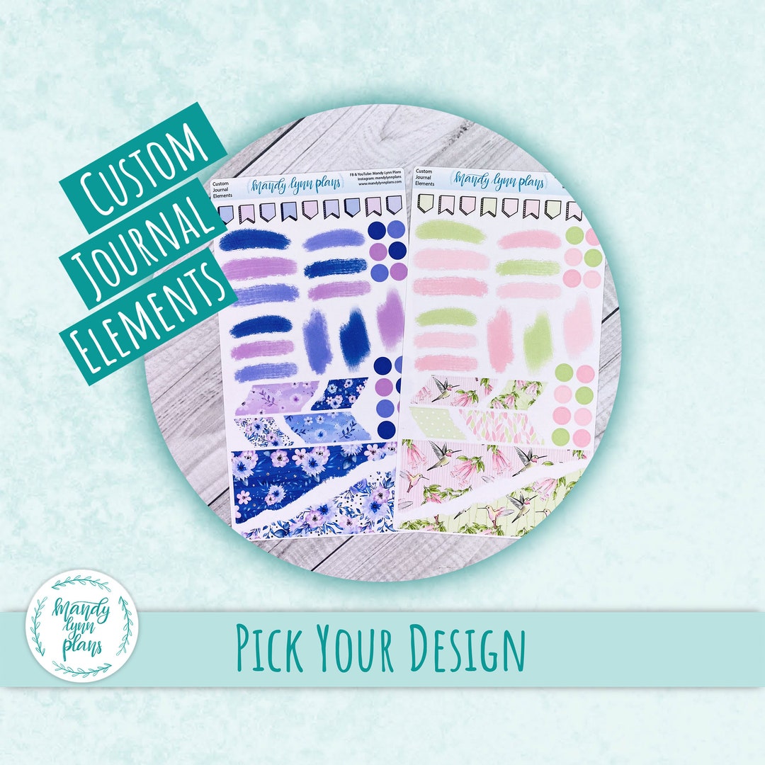 ANY Design Custom Journal Element Mini Kit Pick Your Design - Etsy