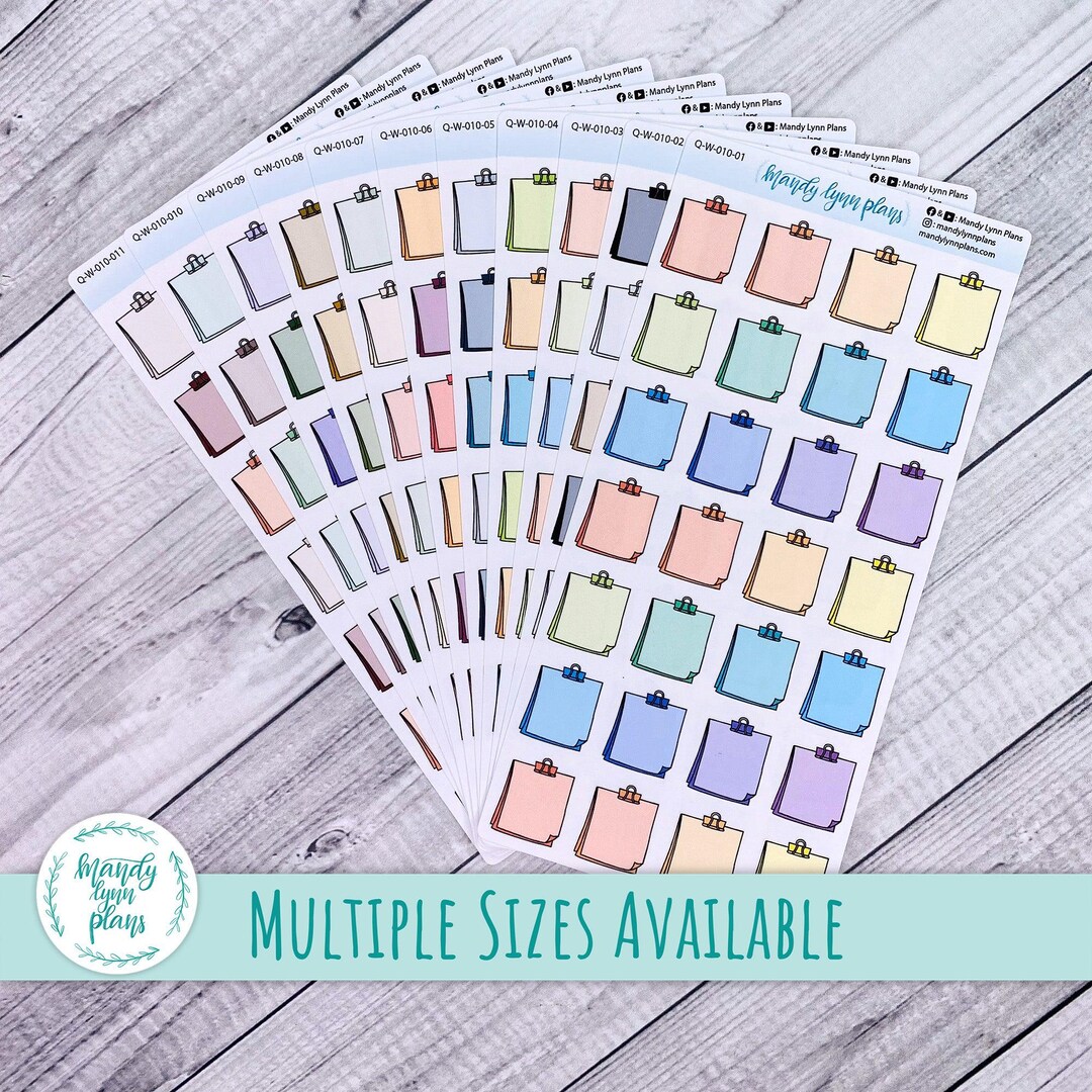 Colored Binder Clip Note Doodles - Etsy