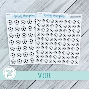 Soccer Sports Stickers || Removable White Matte Stickers || 003