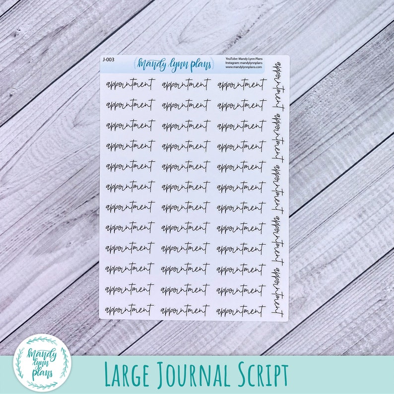 Appointment Script Stickers - Etsy
