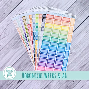 Hobonichi Weeks A6 Planner Stickers: Monthly View, Removable Matte Labels
