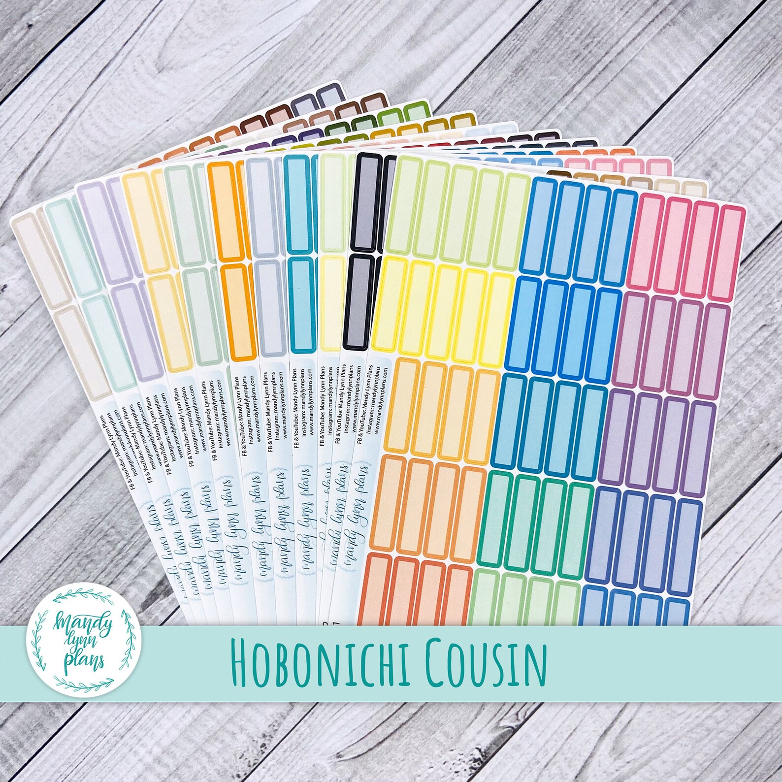 Hobonichi Cousin Skinny Functional Labels 62 Removable | Etsy