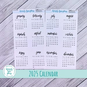 2025年月間カレンダー || 日曜日または月曜日開始の未来ログ