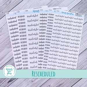 Pegatinas para agenda de guiones reprogramados: Hobonichi, A6, semanas (mate extraíble)