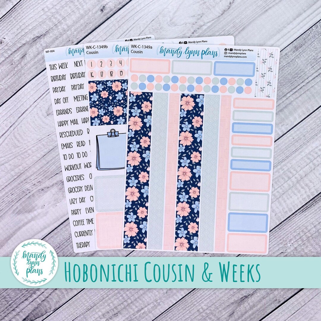 Weekly Kit || Hobonichi Cousin and Weeks || Spring Bloom || 349 - Etsy