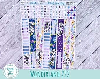 Wonderland 222 Daily Kit for A5, B6, and A6 Planners || Hydrangeas || Removable White Matte Stickers || 211