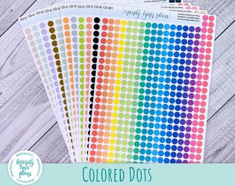 Colorful Planner Dots || Removable Matte or Clear Transparent Stickers