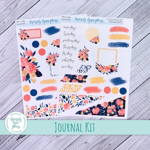 Bright Floral Journal Sticker Kit || Abnehmbare oder transparente matte Sticker || WK-J-198