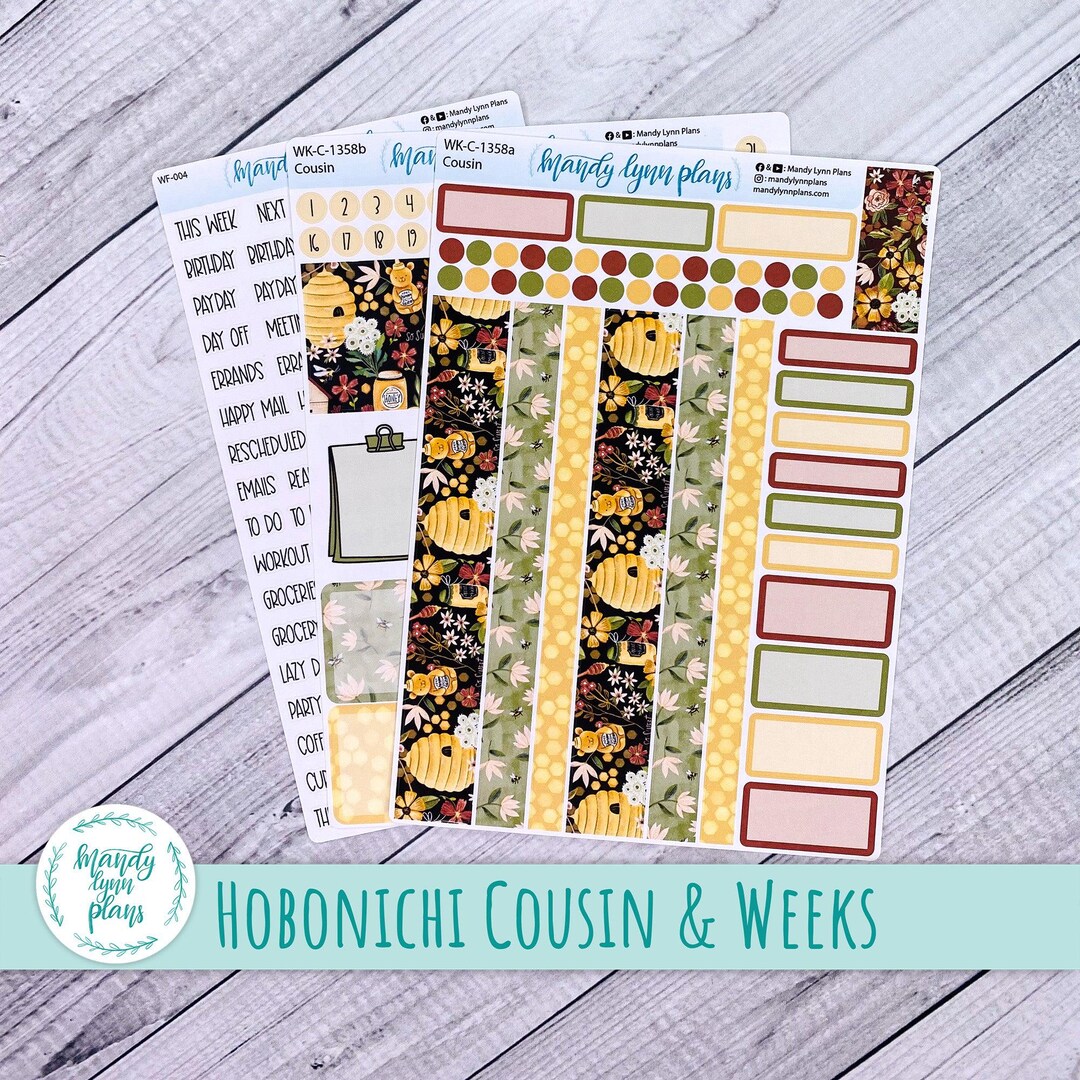 Weekly Kit || Hobonichi Cousin and Weeks || Honey || 358 - Etsy