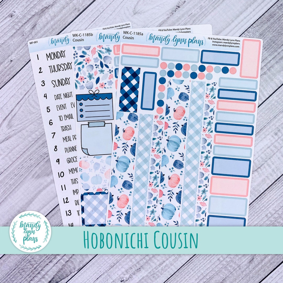 Hobonichi Cousin A5 Weekly Planner Sticker Kit Pretty - Etsy