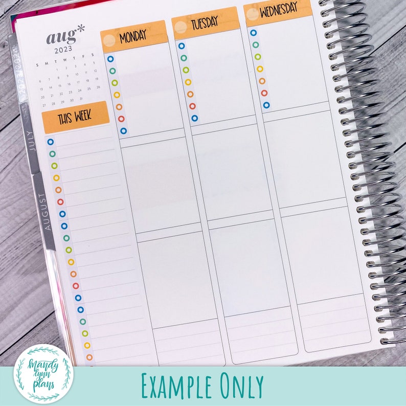 Vertically Checklist Example Standard Vertical Checklist || Multiple Colors || 48 Removable Matte ...