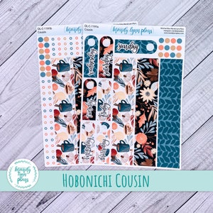 Hobonichi Cousin Sticker Kit || Herbstmarkt || Handbeschriftet || Wieder ablösbare matte Aufkleber || DL-C-1191