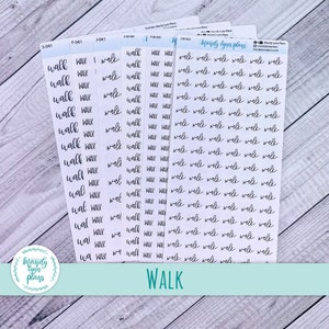 Walk Script Stickers: Hand Lettered Planner Stickers