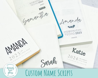 Custom Name Stickers || Removable White or Clear Matte Planner Stickers